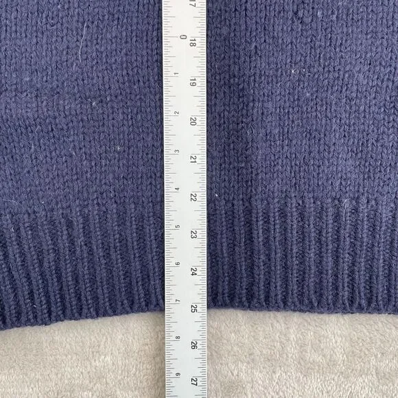 Vintage GAP Sweater Men Large‎ Blue Green 100% Wool Diamond Crew Neck Outdoors - Picture 6 of 7